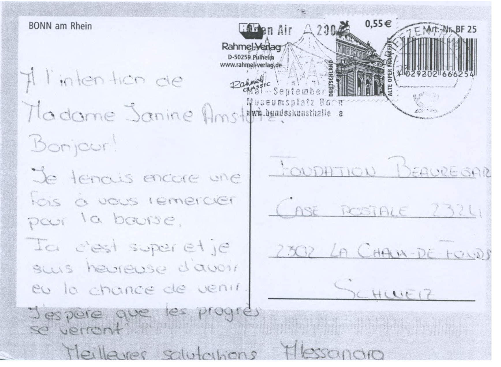 Rapport d'Alessandra